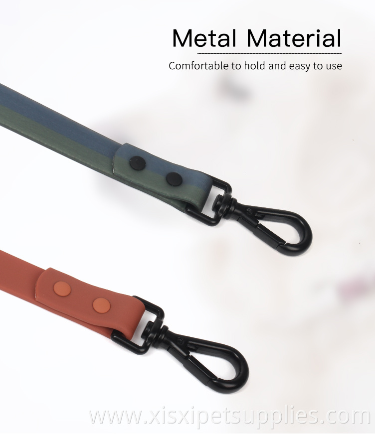 Factory Wholesale Waterproof Soft PU Leather Pet Dog Leash With Metal Hook